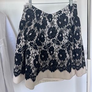 Milly Lace Printed Silk and Wool skirt